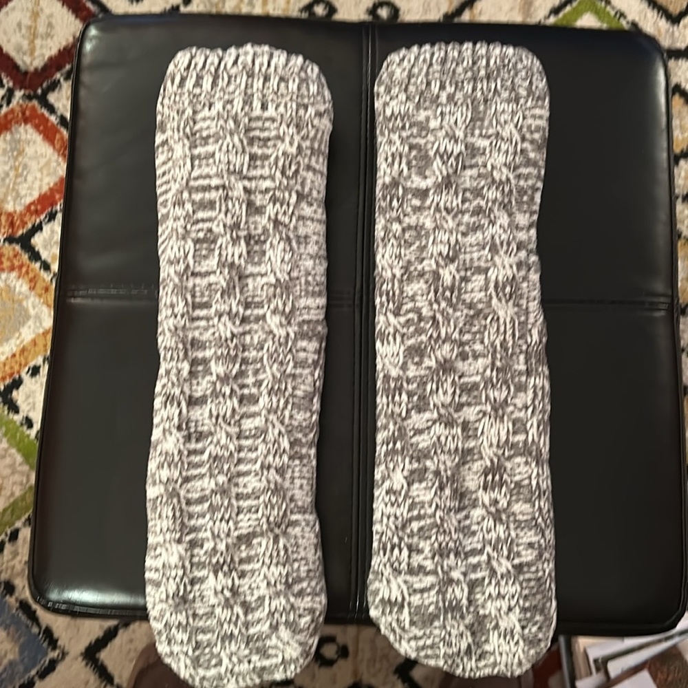 Cozy Gray Cabin Socks